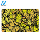 Yellow Monarch Butterfly Door Mat