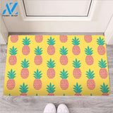 Yellow Pineapple Print Door Mat