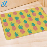 Yellow Pineapple Print Door Mat