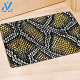 Yellow Snakeskin print Door Mat