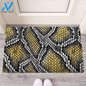 Yellow Snakeskin print Door Mat