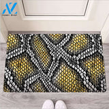 Yellow Snakeskin print Door Mat