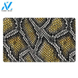 Yellow Snakeskin print Door Mat