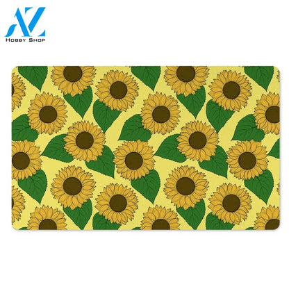 Yellow Sunflower Door Mat