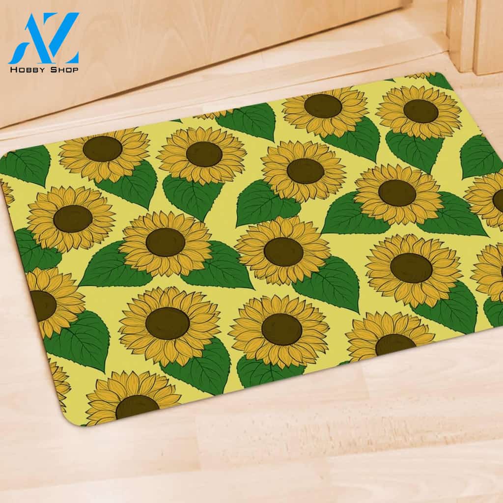 Yellow Sunflower Door Mat