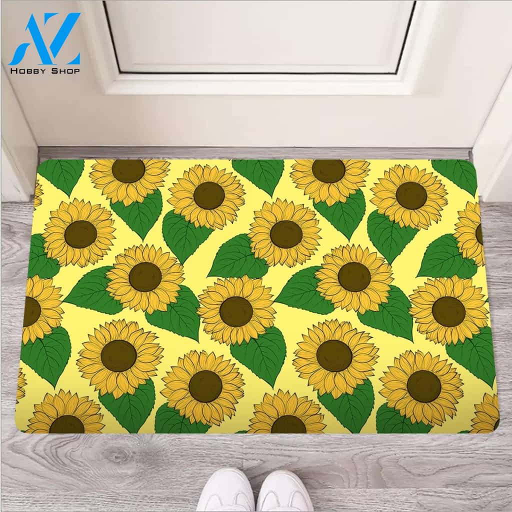 Yellow Sunflower Door Mat