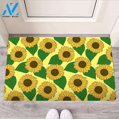 Yellow Sunflower Door Mat