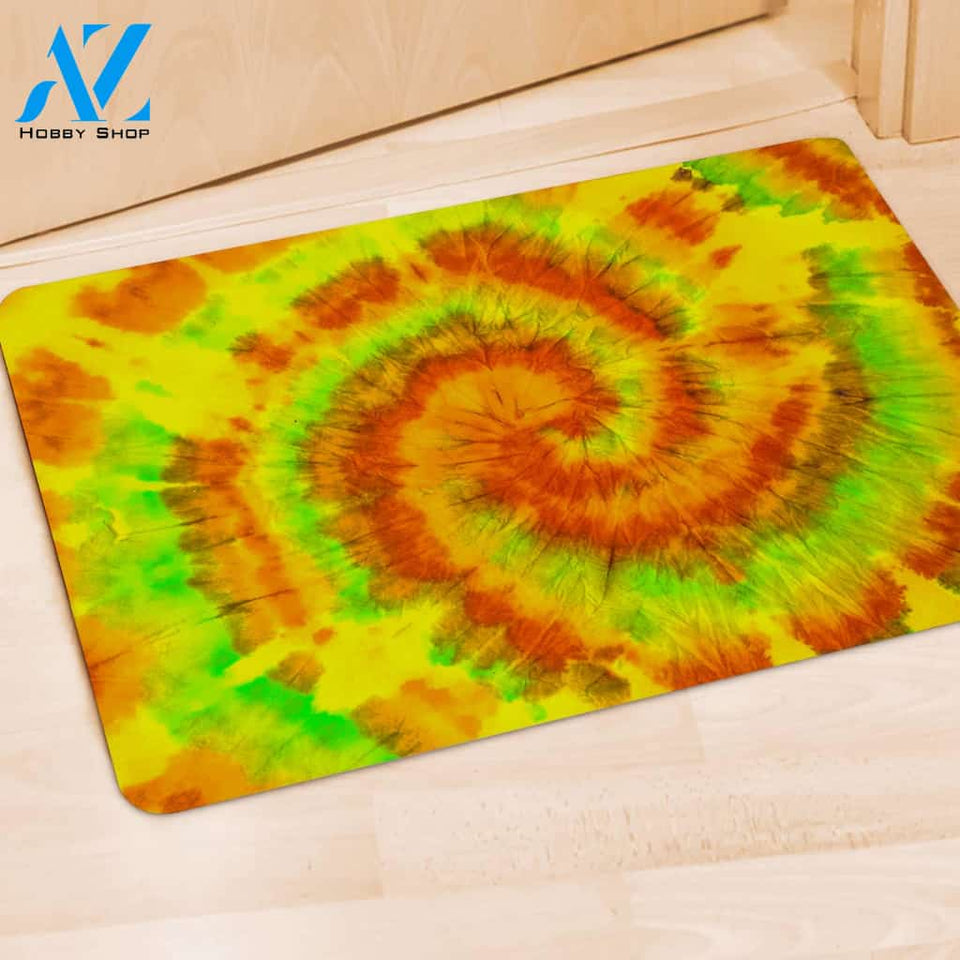 Yellow Tie Dye Door Mat
