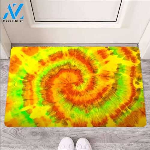 Yellow Tie Dye Door Mat
