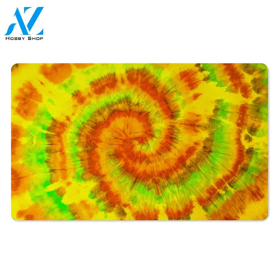 Yellow Tie Dye Door Mat