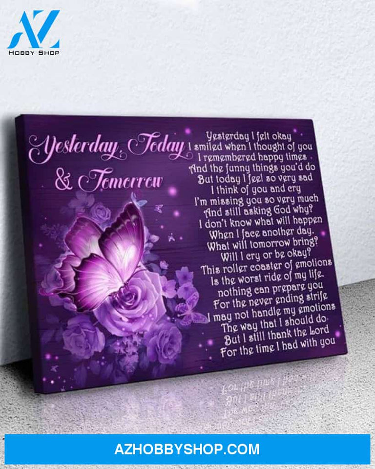 Yesterday Today Tomorrow Roses Butterfly Brunfelsia Shrubs Best For Who Love Flowers To Decorate Home Poster Canvas