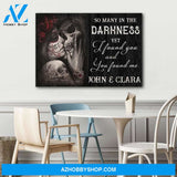 Yet I found you and you found me skull couple - Personalized canvas