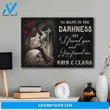 Yet I found you and you found me skull couple - Personalized canvas