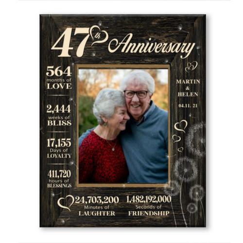 47 Year Wedding Anniversary Gift, 47th Anniversary Gift For Wife, 47 Year Anniversary Gift For Husband