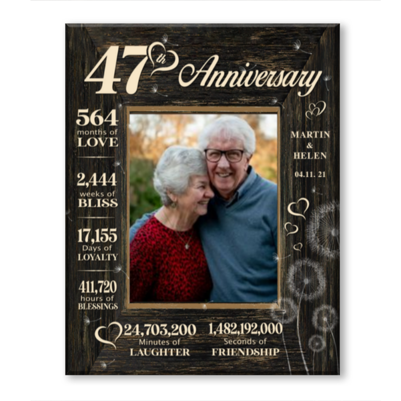 47 Year Wedding Anniversary Gift, 47th Anniversary Gift For Wife, 47 Year Anniversary Gift For Husband