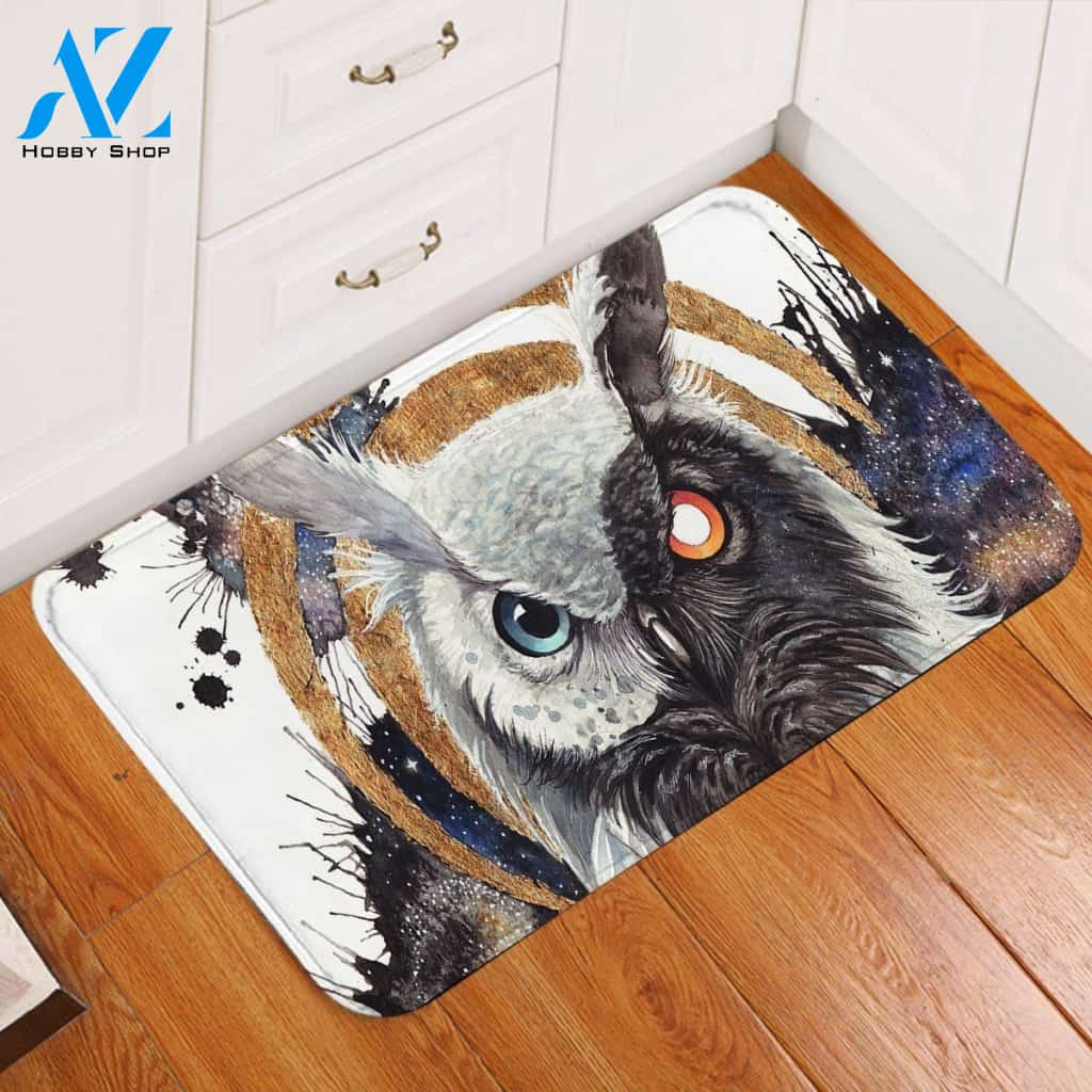 Yin Yang Owl Printed Doormat Home Decor