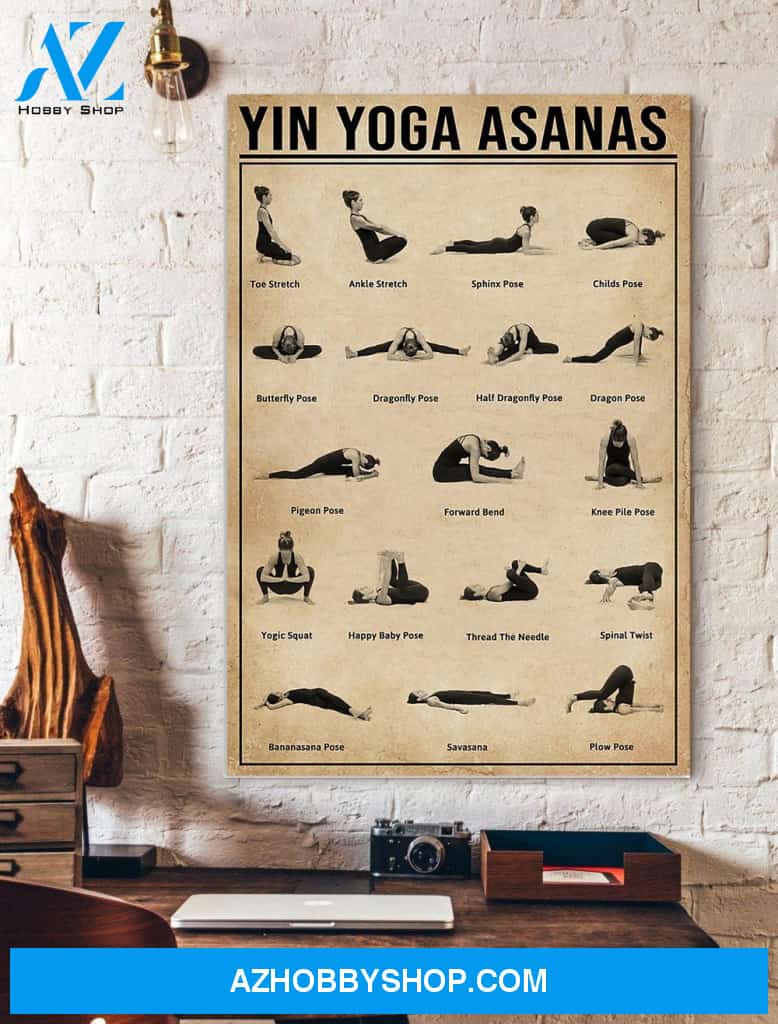 Yin Yoga Asanas Yoga Knowledge Canvas And Poster, Wall Decor Visual Art