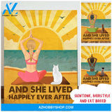 Yoga And Cat - Happily Ever After - Personalized Custom Canvas