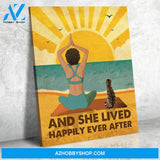 Yoga And Cat - Happily Ever After - Personalized Custom Canvas