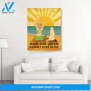 Yoga And Dog - Happily Ever After - Personalized Custom Canvas