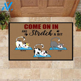 Yoga Cat Custom Doormat Come In And Stretch For A Bit | WELCOME MAT | HOUSE WARMING GIFT