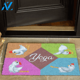 Yoga Chicken Easy Clean Welcome DoorMat | Felt And Rubber | DO3069