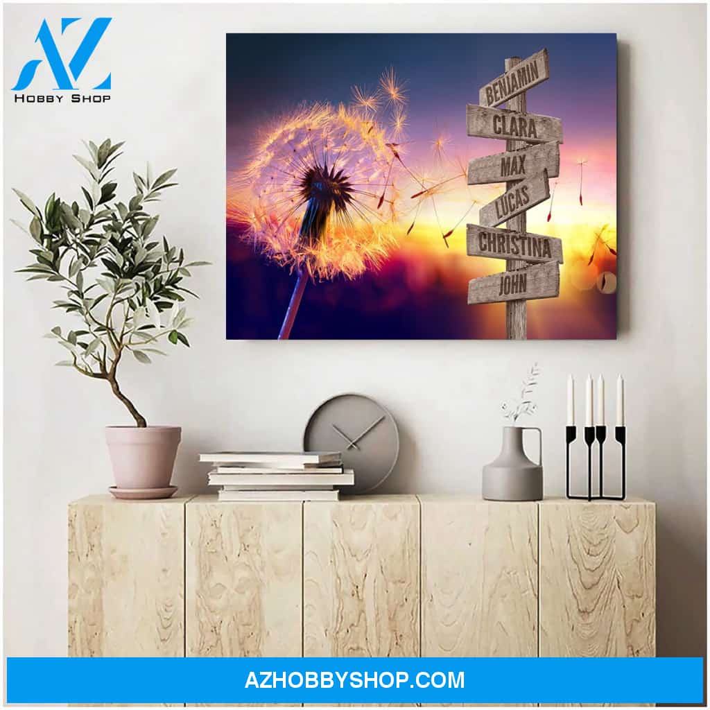 Yoga family multi names - Canvas