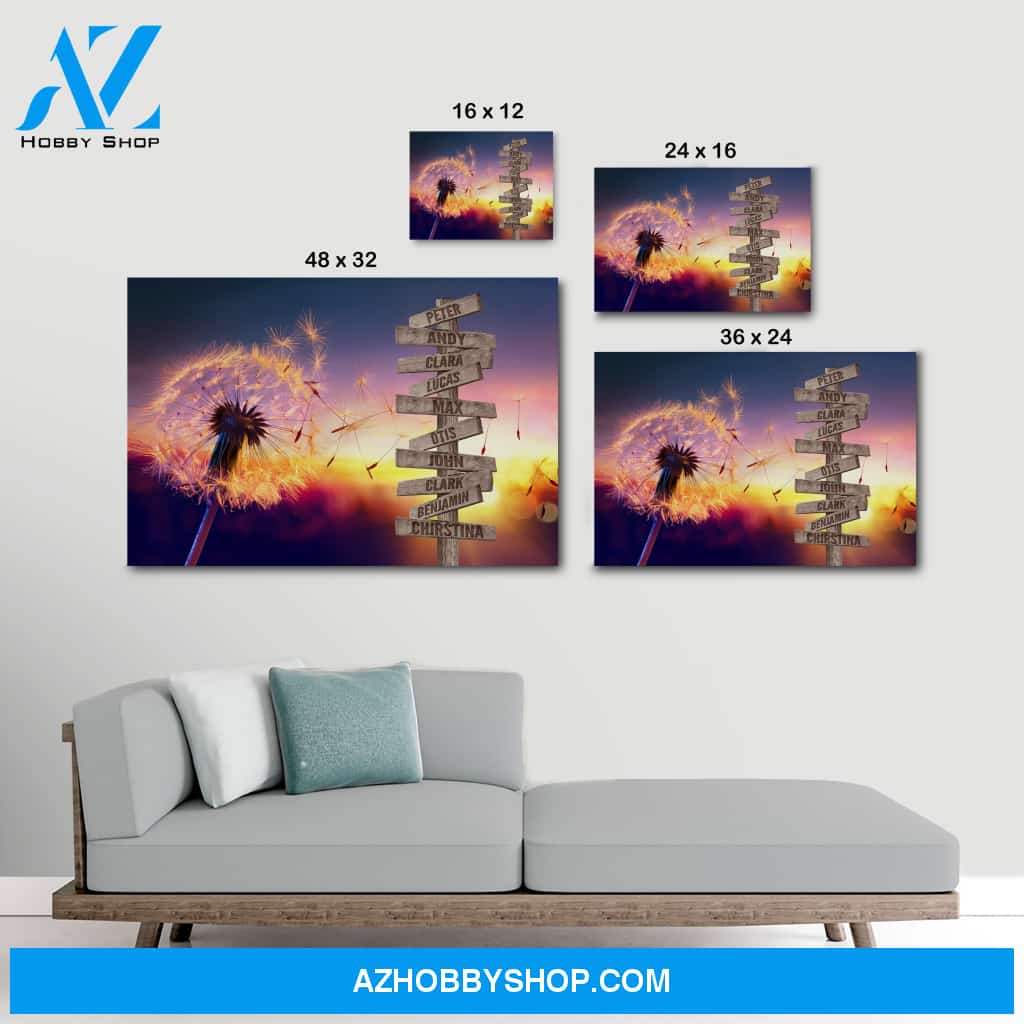 Yoga family multi names - Canvas