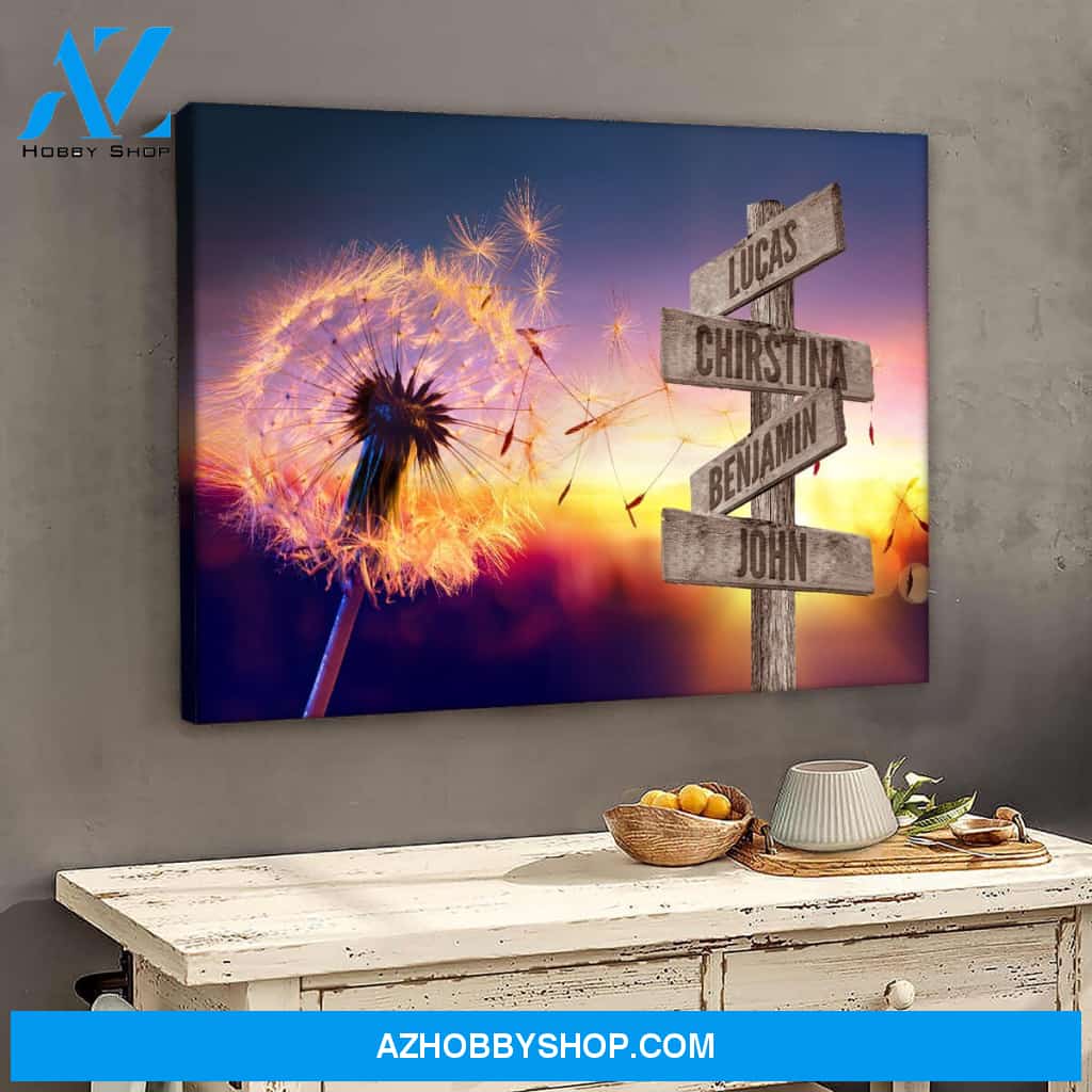Yoga family multi names - Canvas