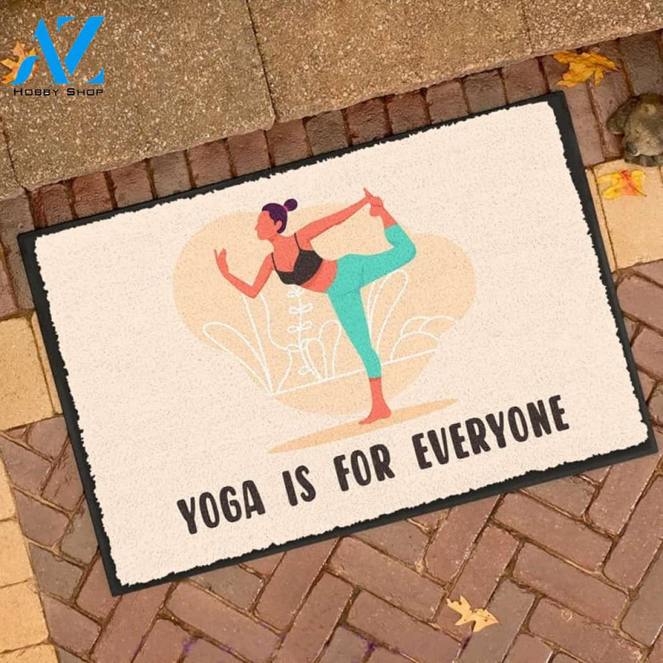 Yoga Is For Everyone Doormat Welcome Mat House Warming Gift Home Decor Funny Doormat Gift Idea