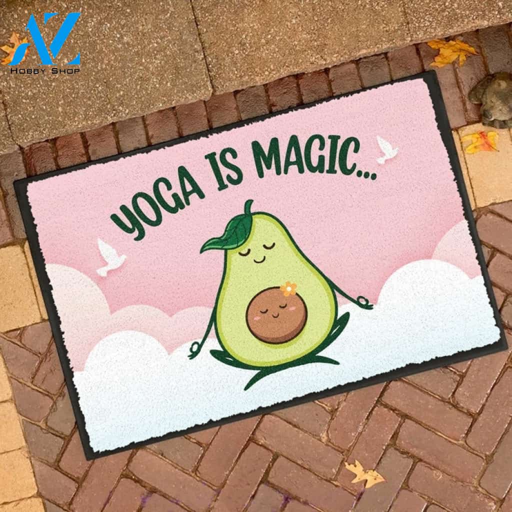 Yoga Is Magic Doormat Welcome Mat House Warming Gift Home Decor Funny Doormat Gift Idea