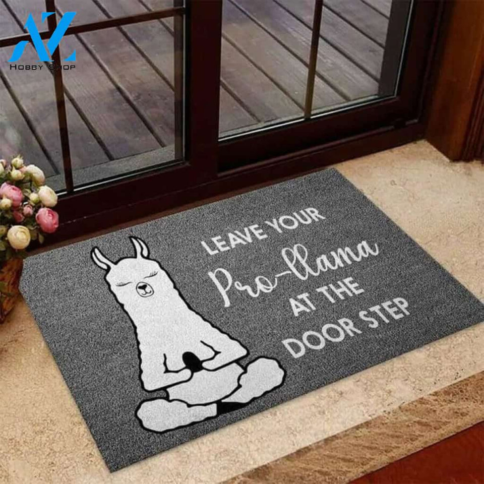 Yoga Leave Your Pro Llama At The Door Step Doormat Floor Rug Housewarming Gift Home Living Home Decor Funny Doormat Gift Idea