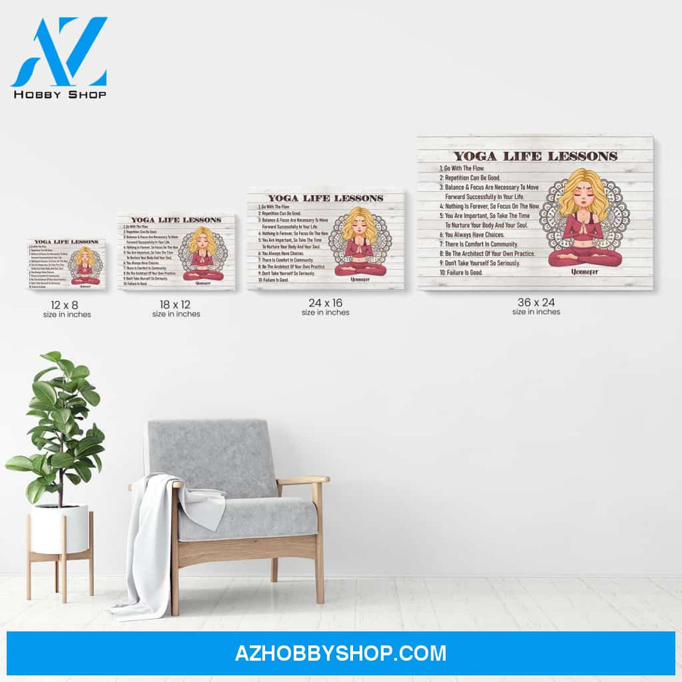 Yoga Life Lessons - Personalized Poster/Canvas - Christmas Gift For Yoga Lovers