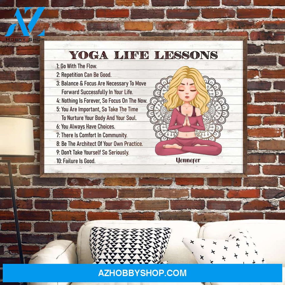 Yoga Life Lessons - Personalized Poster/Canvas - Christmas Gift For Yoga Lovers