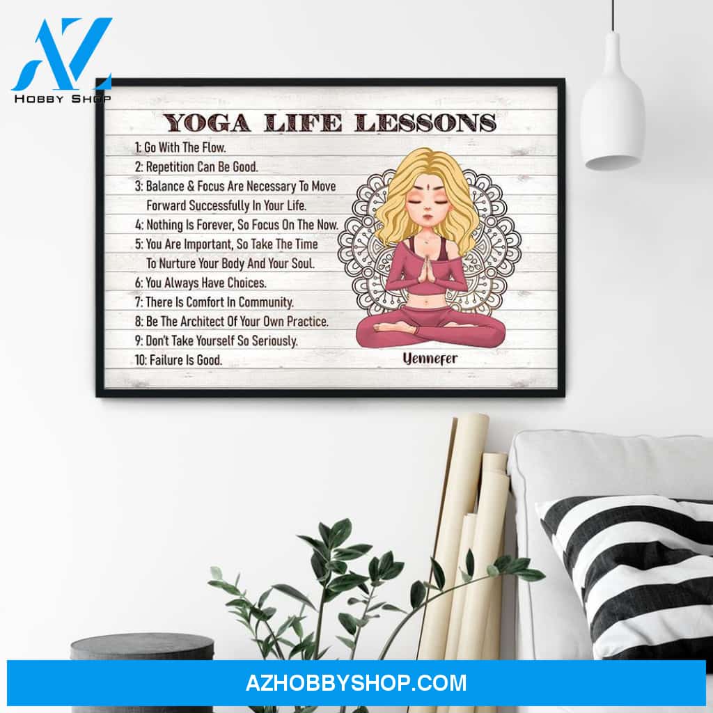 Yoga Life Lessons - Personalized Poster/Canvas - Christmas Gift For Yoga Lovers