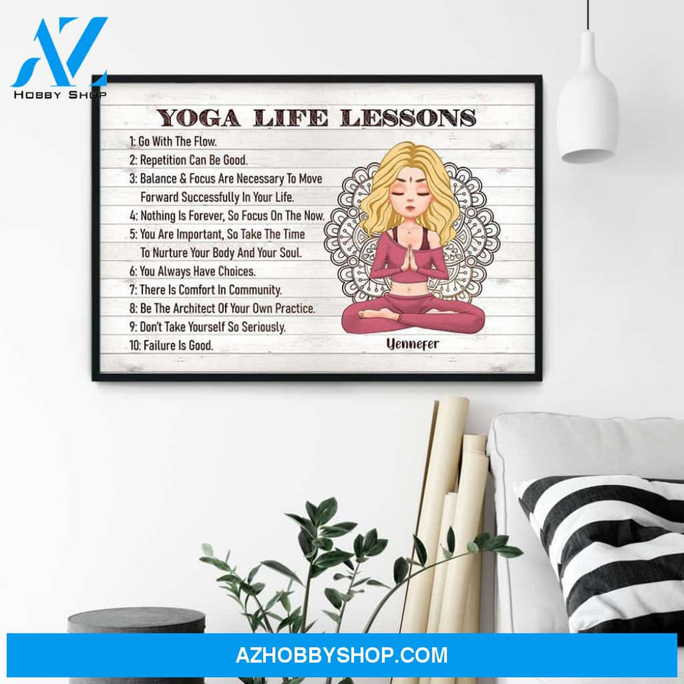 Yoga Life Lessons - Personalized Poster/Canvas - Christmas Gift For Yoga Lovers