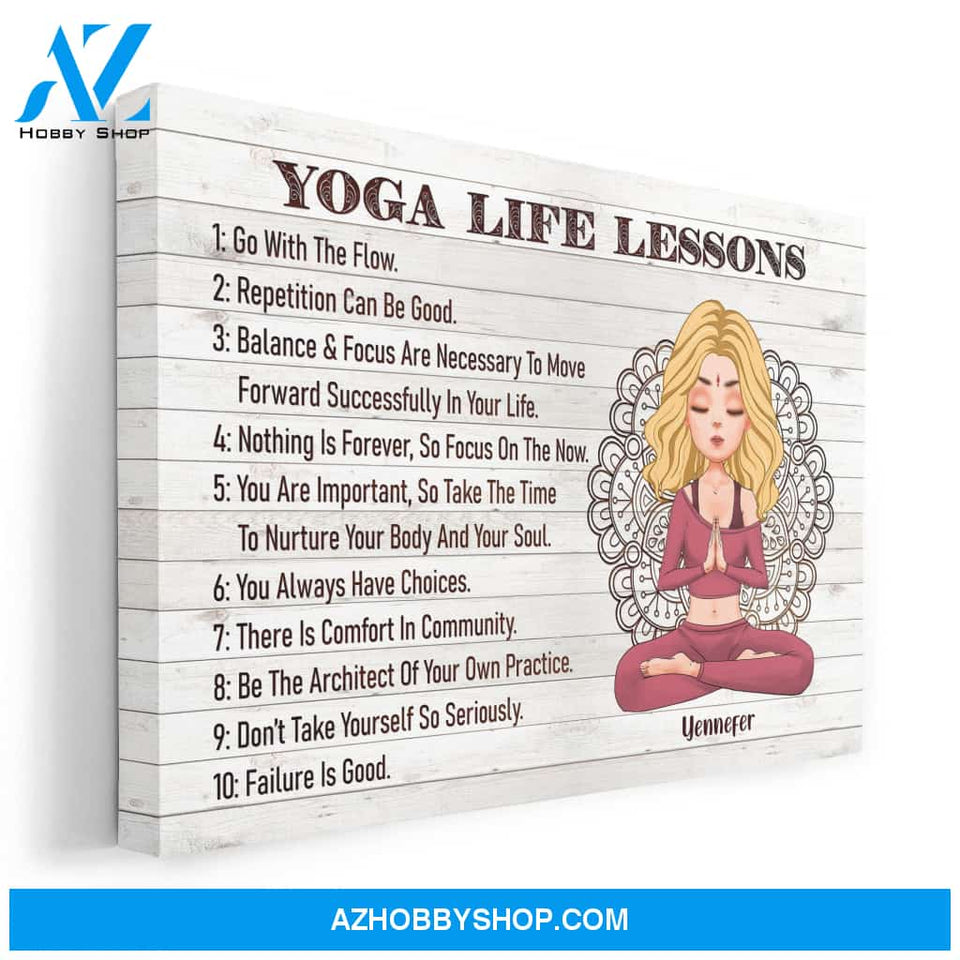 Yoga Life Lessons - Personalized Poster/Canvas - Christmas Gift For Yoga Lovers