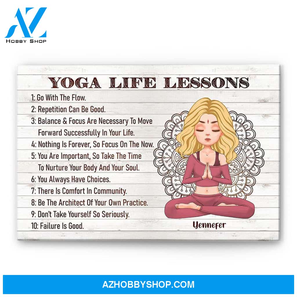 Yoga Life Lessons - Personalized Poster/Canvas - Christmas Gift For Yoga Lovers