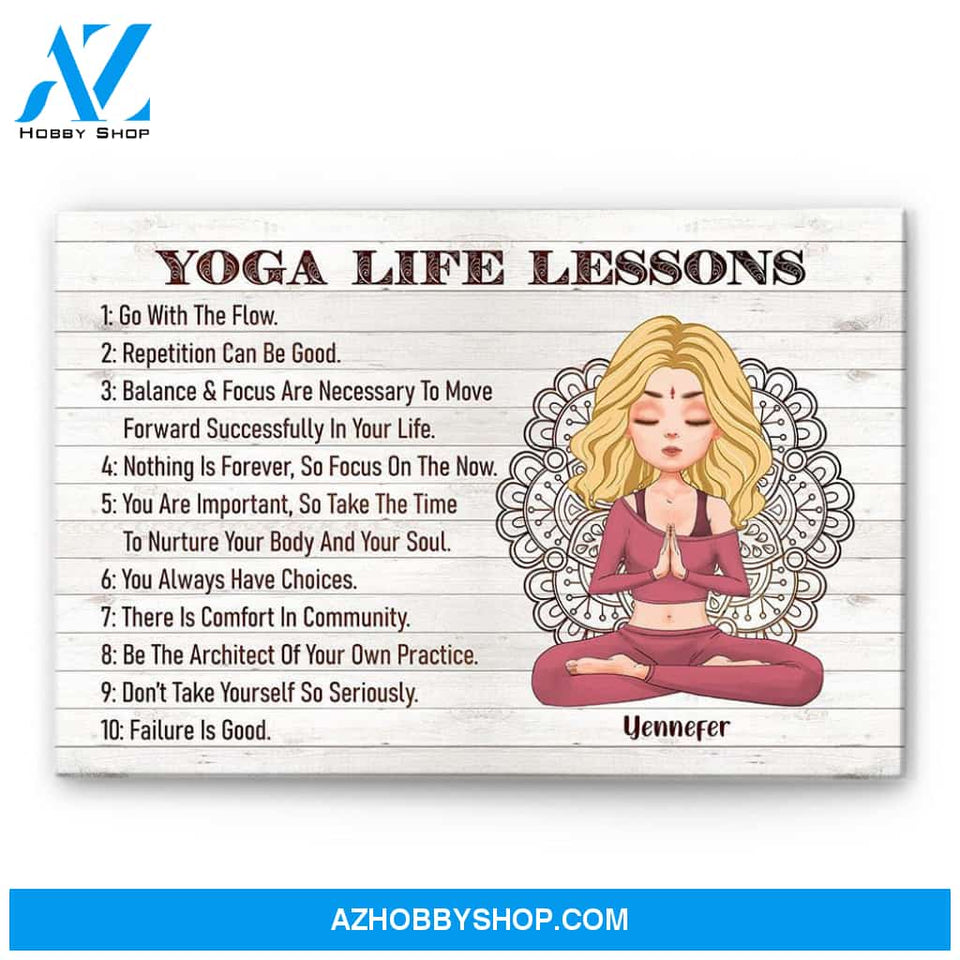 Yoga Life Lessons - Personalized Poster/Canvas - Christmas Gift For Yoga Lovers