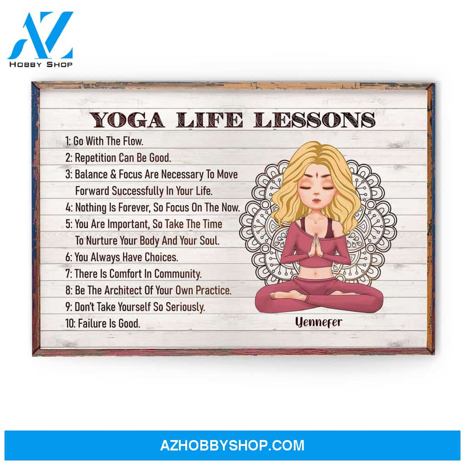 Yoga Life Lessons - Personalized Poster/Canvas - Christmas Gift For Yoga Lovers