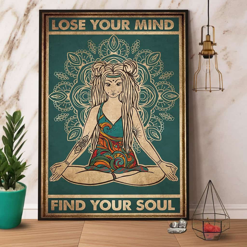 Yoga Lose Your Mind Find Your Soul Paper Poster No Frame Matte Canvas Wall Decor