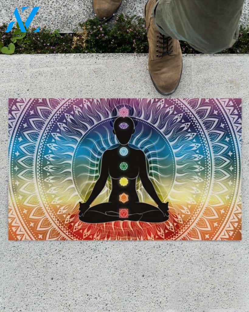 Yoga Meditation Doormat Welcome Mat Housewarming Gift Home Decor Funny Doormat Best Gift Idea For Yoga Lovers