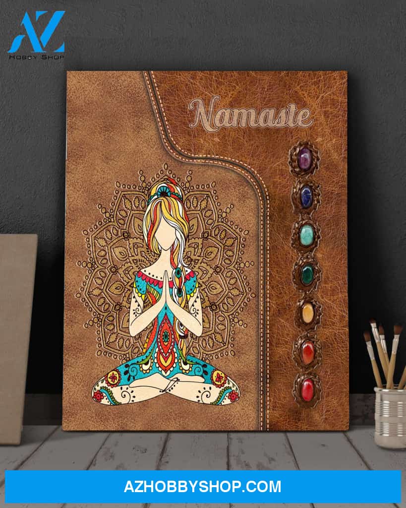 Yoga namaste - Matte Canvas (1.25"), gift for yoga lover, gift for yogi, meditate canvas
