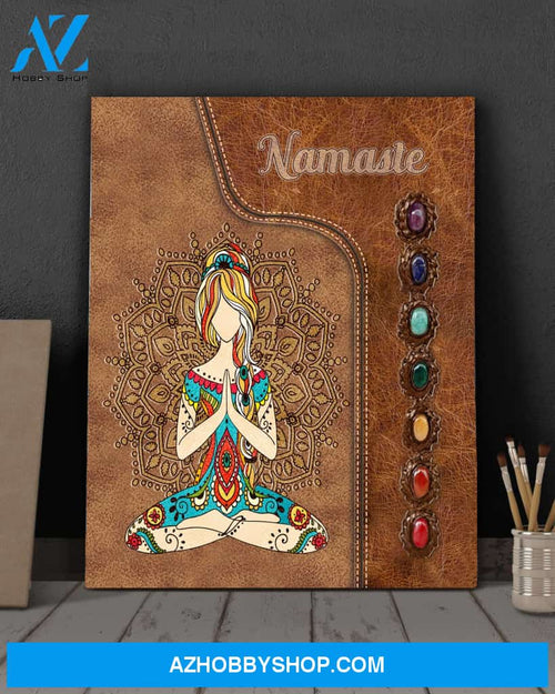 Yoga namaste - Matte Canvas (1.25"), gift for yoga lover, gift for yogi, meditate canvas
