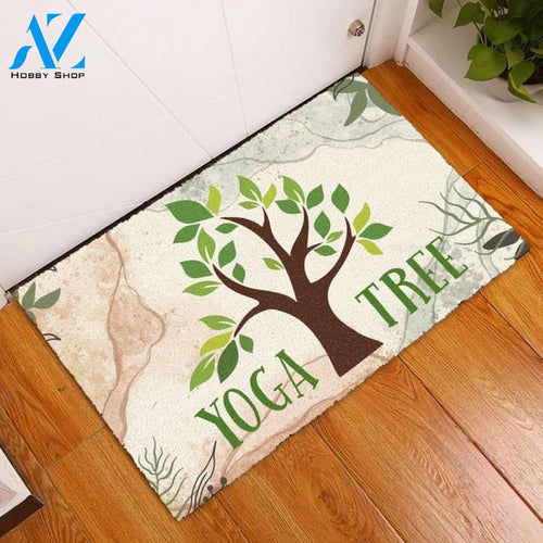 Yoga Tree Indoor and Outdoor Doormat Warm House Gift Welcome Mat Gift for Friend Family