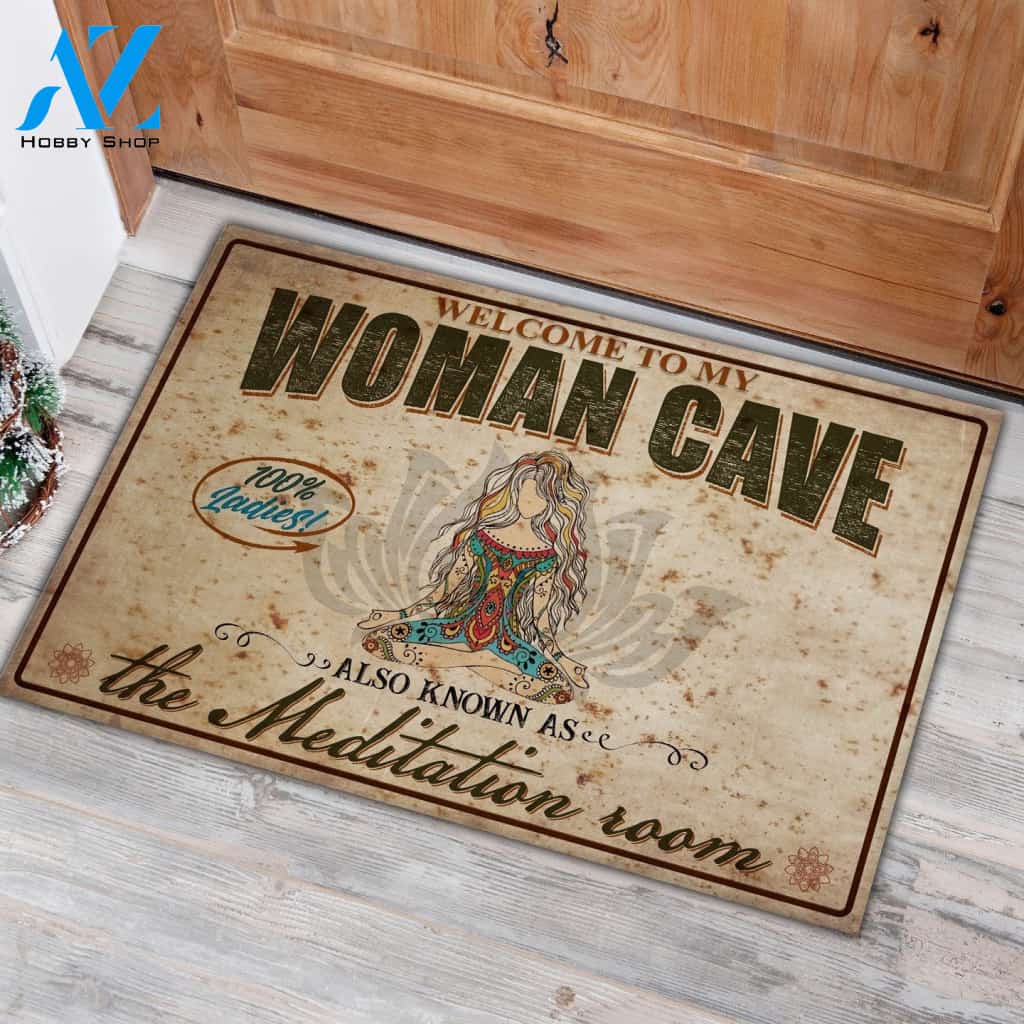 Yoga Woman Cave Doormat