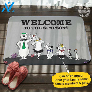Yogi Bear Personalized Name Doormat