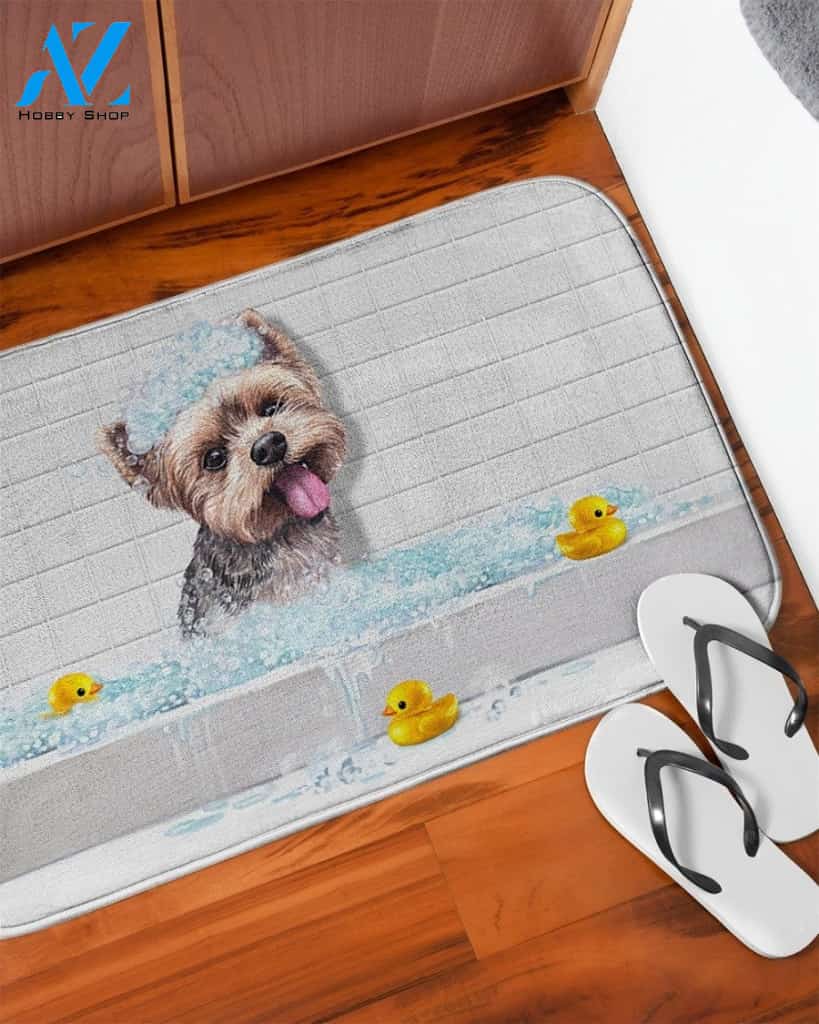 Yorkie Bath Doormat | Welcome Mat | House Warming Gift