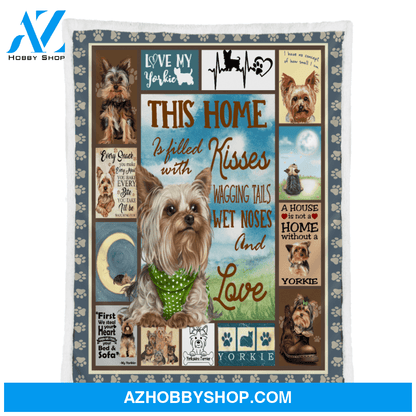 Yorkie Blanket, A House Is Not A Home Without A Yorkie Blanket Gift for Dog Lovers