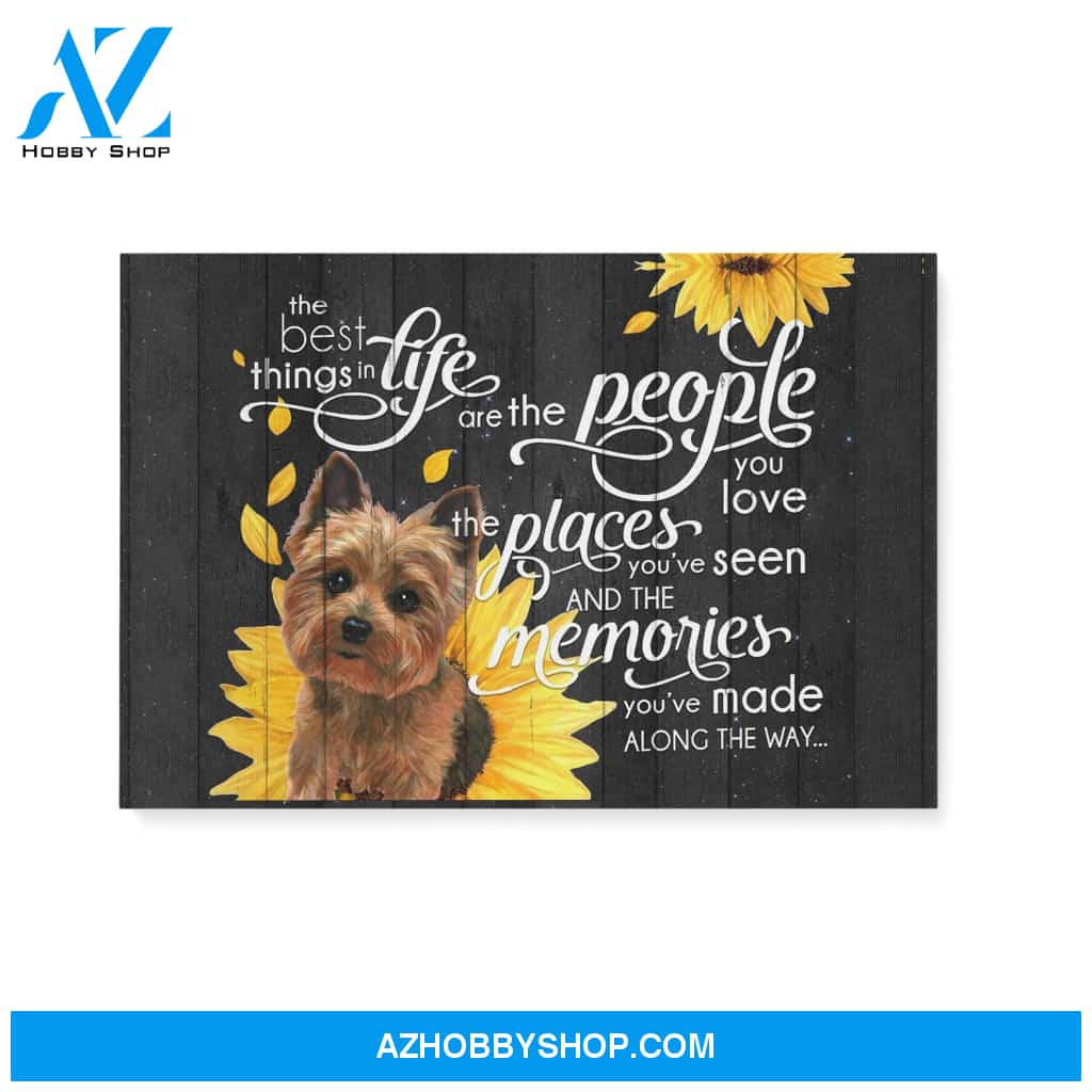 Yorkie, the best things in life are - Matte Canvas (1.25"), gift for dog lover, gift for yorkie lover, gift for yorkie mom